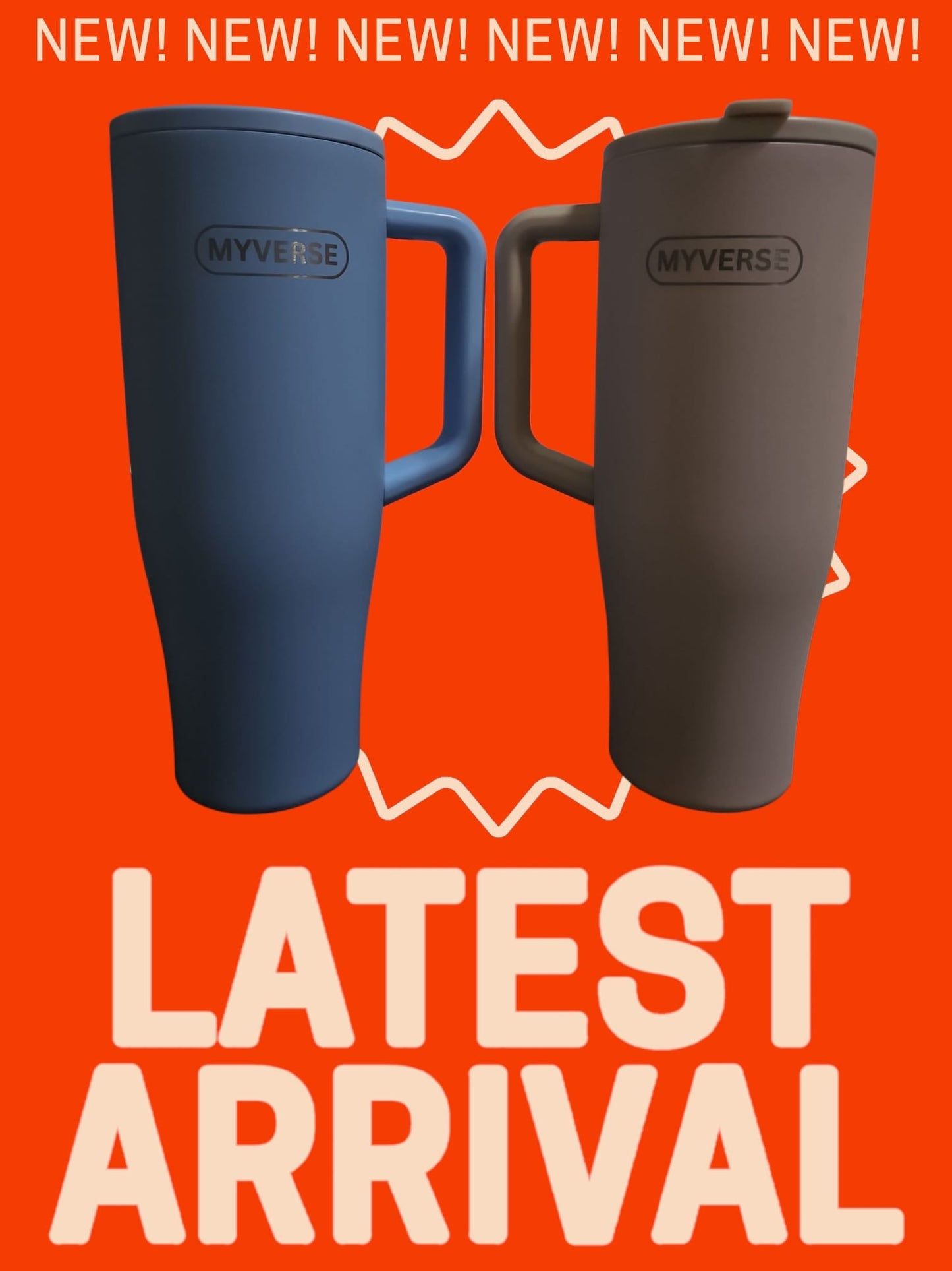 40oz Tumbler with Handle & Straw Lid – Insulated Stainless Steel Travel Mug