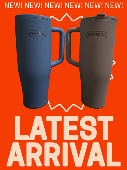 40oz Tumbler with Handle & Straw Lid – Insulated Stainless Steel Travel Mug