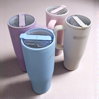 40oz Tumbler with Handle & Straw Lid – Insulated Stainless Steel Travel Mug