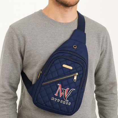 Quilted Water-Resistant Crossbody Bag