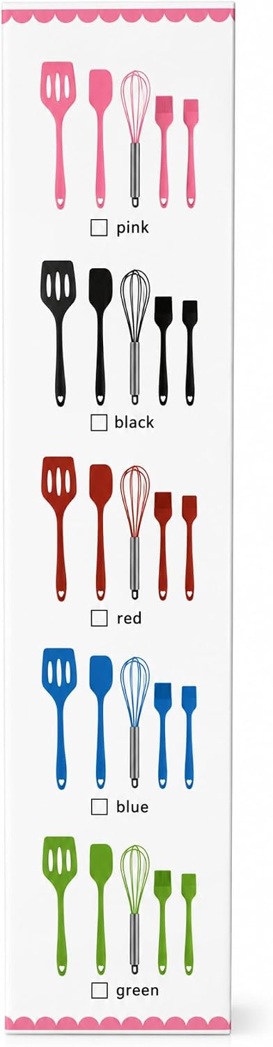 MYVRSE silicone kitchen utensil set color options