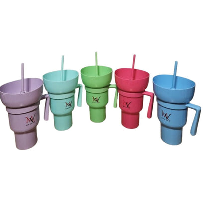 MYVRSE stadium tumblers shown from multiple angles in assorted colors