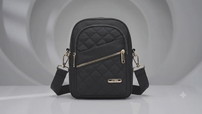 Quilted Water-Resistant Crossbody Bag