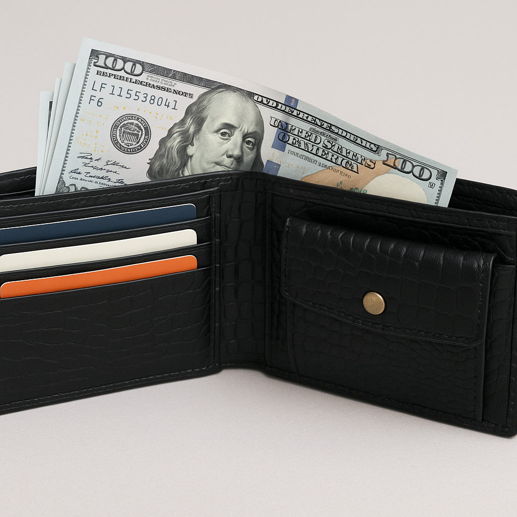 MYVERSE leather wallet detail