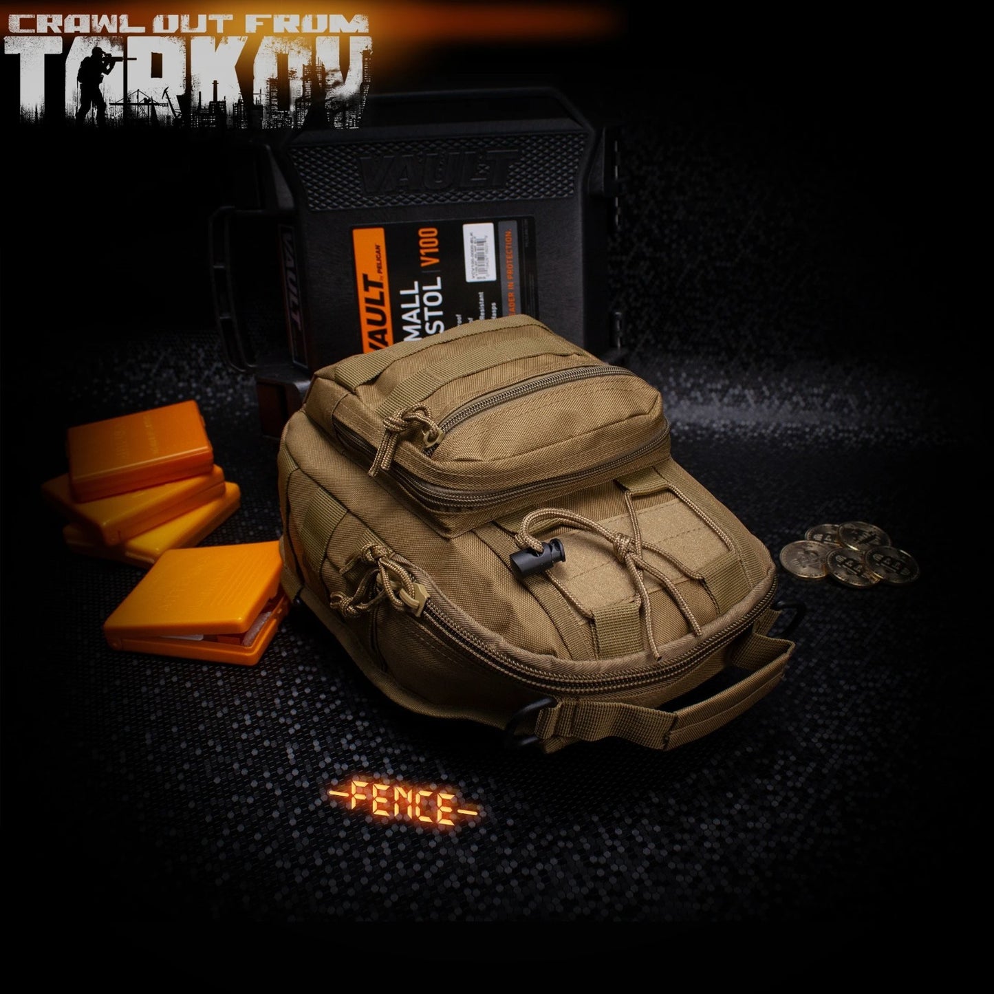 Tactical sling chest bag - detail view