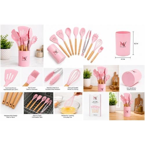 Pink utensil set detail