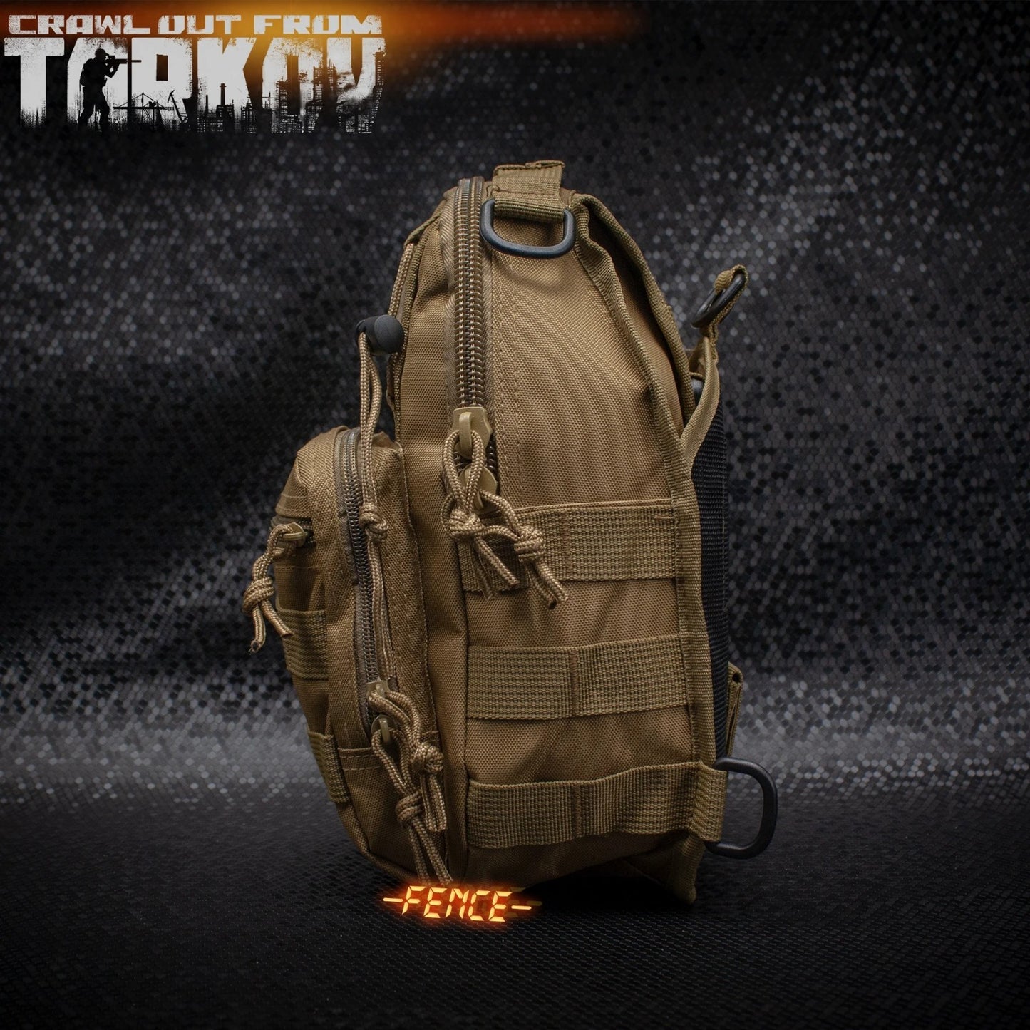 Tactical sling chest bag - back view
