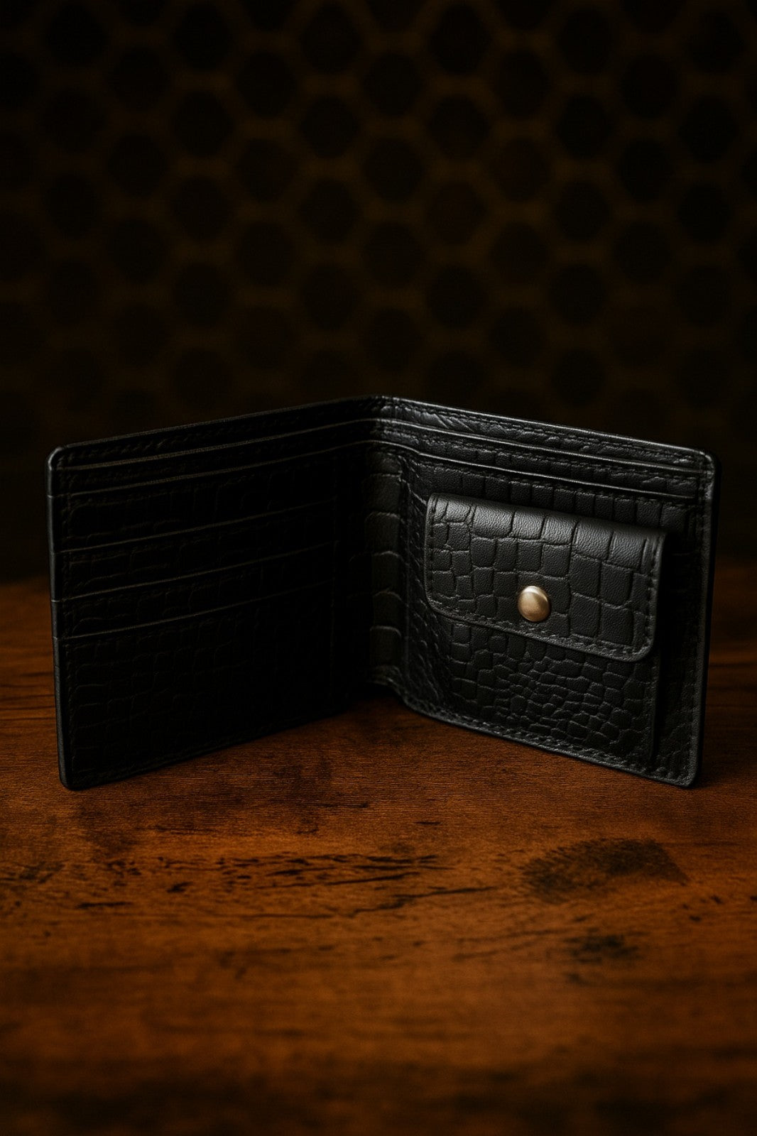 MYVERSE leather wallet detail