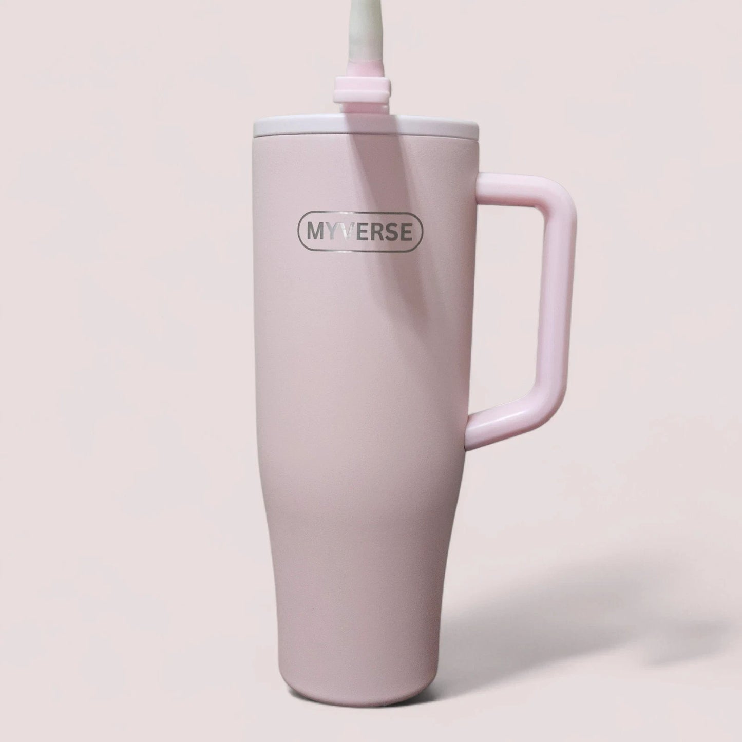 40oz Tumbler with Handle & Straw Lid - Pink