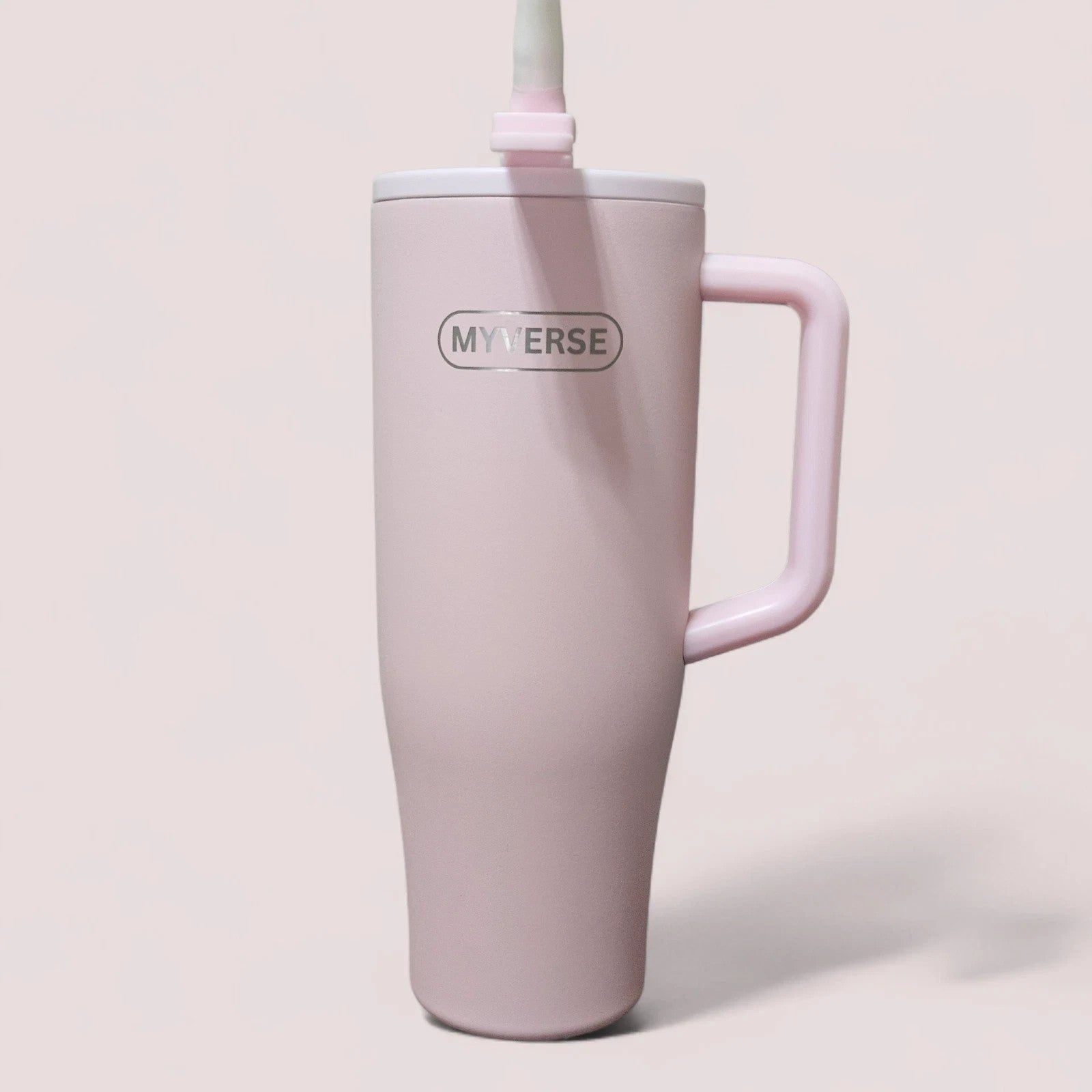 40oz Tumbler with Handle & Straw Lid - Pink