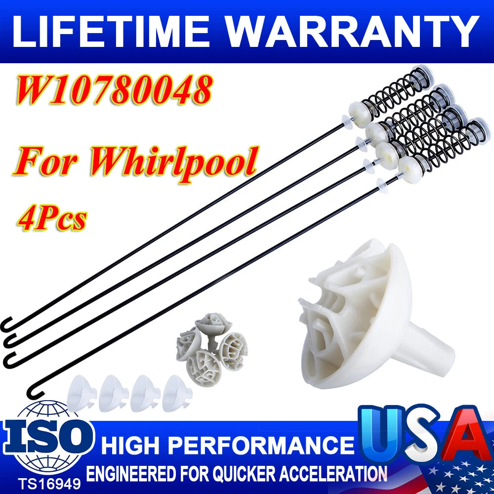 W10780048 Washer Suspension Rod Kit for Whirlpool Kenmore
