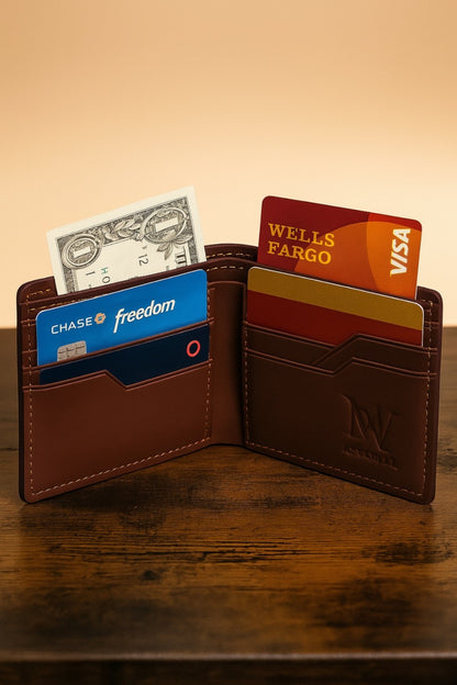 MYVERSE leather wallet detail