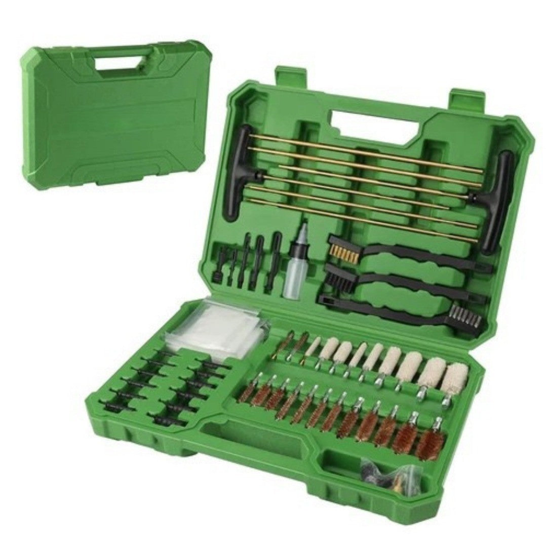Universal gun cleaning kit with carrying case, 58 pieces