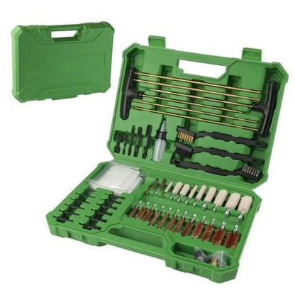 Universal gun cleaning kit with carrying case, 58 pieces