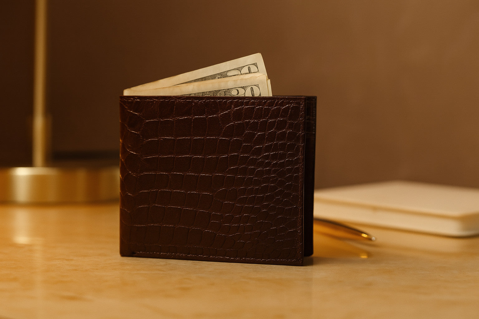 MYVERSE leather wallet detail