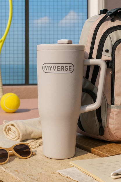 40oz Tumbler with Handle & Straw Lid - Pink