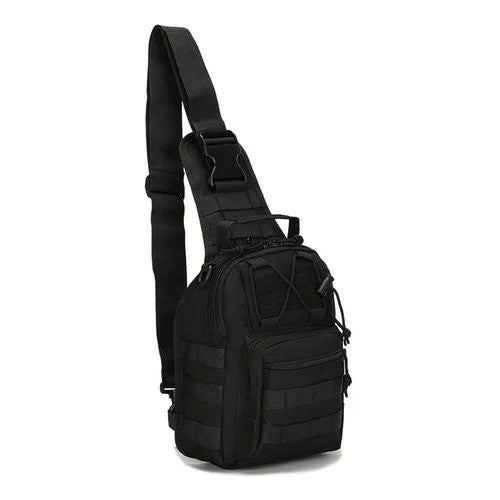 Tactical sling chest bag - worn view
