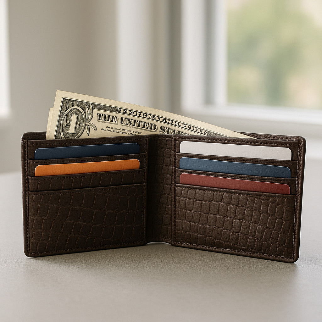 MYVERSE leather wallet detail