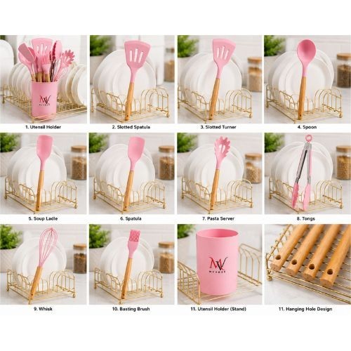 Pink utensil set detail