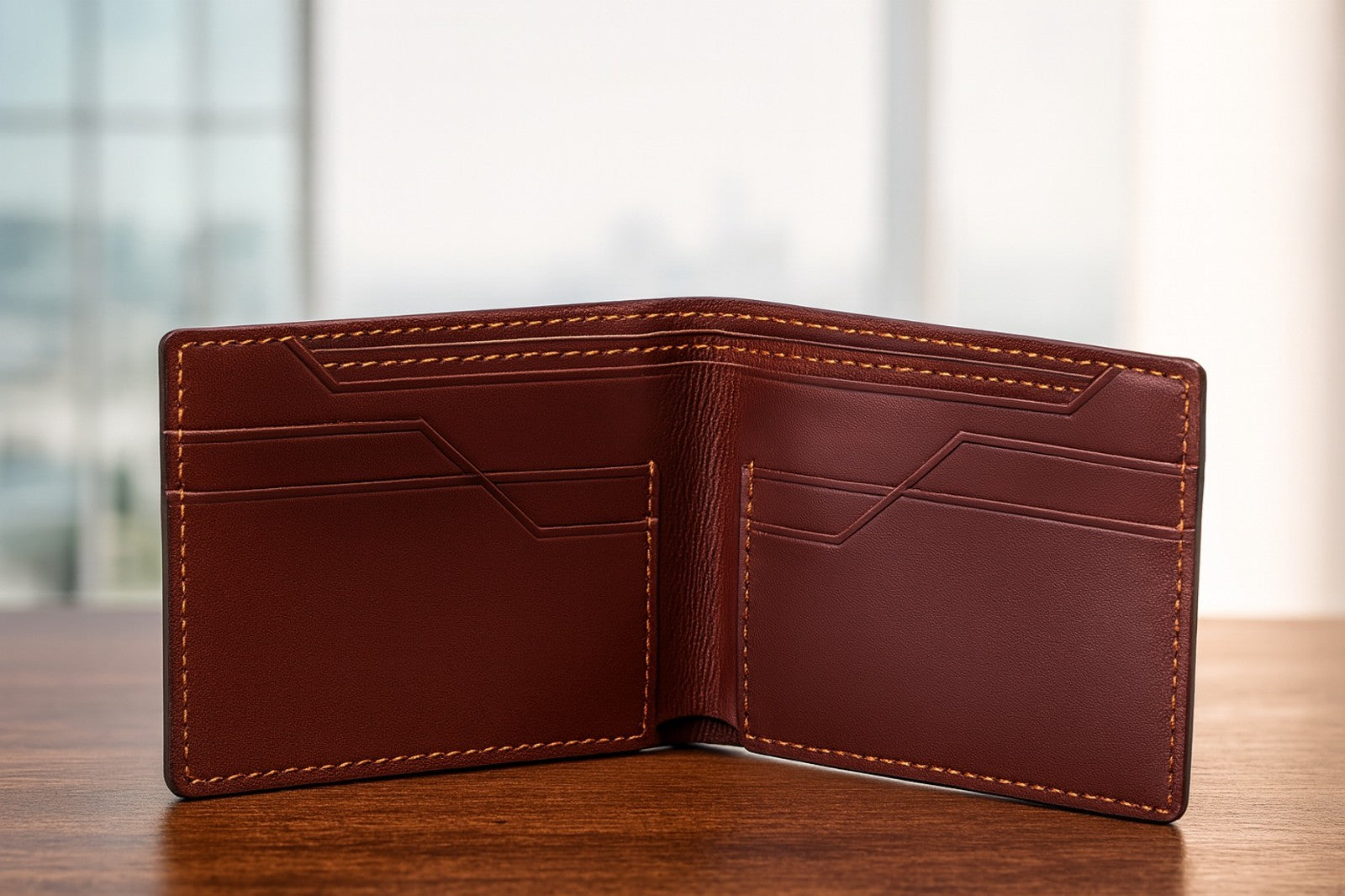 MYVERSE leather wallet detail