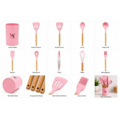 Pink utensil set detail
