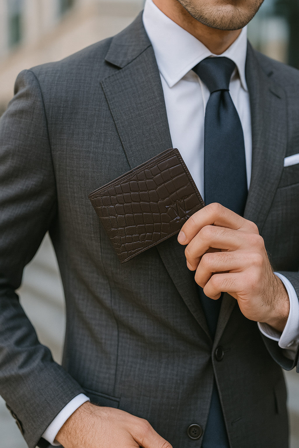 MYVERSE leather wallet detail